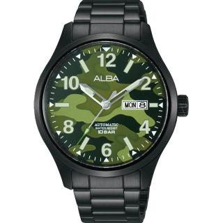 【ALBA】雅柏 東京印象 迷彩風大三針機械錶-42mm 母親節 送禮 禮物(AL4313X1/Y676-X039SD)