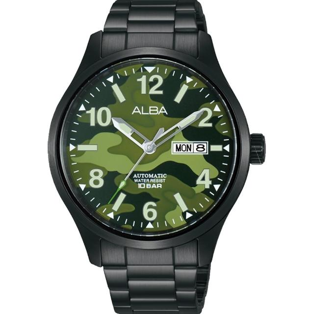 【ALBA】雅柏 東京印象 迷彩風大三針機械錶-42mm 母親節 送禮 禮物(AL4313X1/Y676-X039SD)