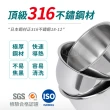 台灣製316不鏽鋼極厚調理內鍋(6人+8人+10人)