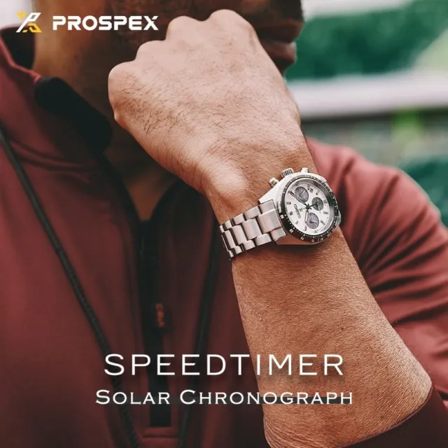 SEIKO 精工】PROSPEX SPEEDTIMER 太陽能計時熊貓手錶(V192-0AF0S