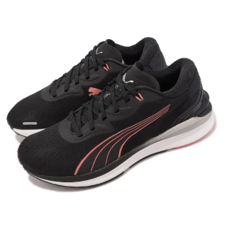 【PUMA】慢跑鞋 Electrify Nitro 2 女鞋 黑 紅 輕量 路跑 氮氣中底 基本款 運動鞋(37689807)