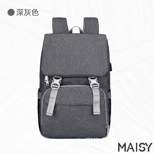 【MAISY】多功能便攜式折疊嬰兒墊後背媽咪包(現+預  酒紅色 / 淺灰色 / 深灰色)