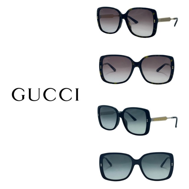 【GUCCI 古馳】簡約大框太陽眼鏡(GG3857/F/S  兩色)