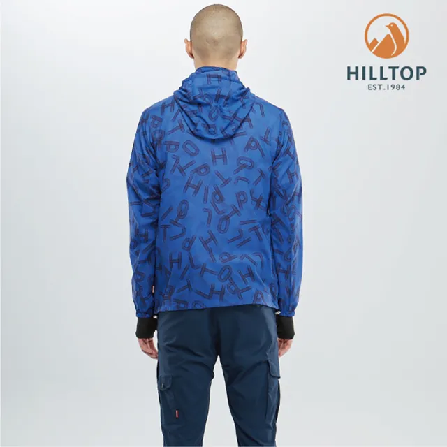 【Hilltop 山頂鳥】男款輕量超潑水外套S02M98藍
