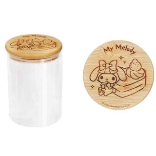 【小禮堂】美樂蒂 玻璃密封罐 800ml - 蛋糕款(平輸品)