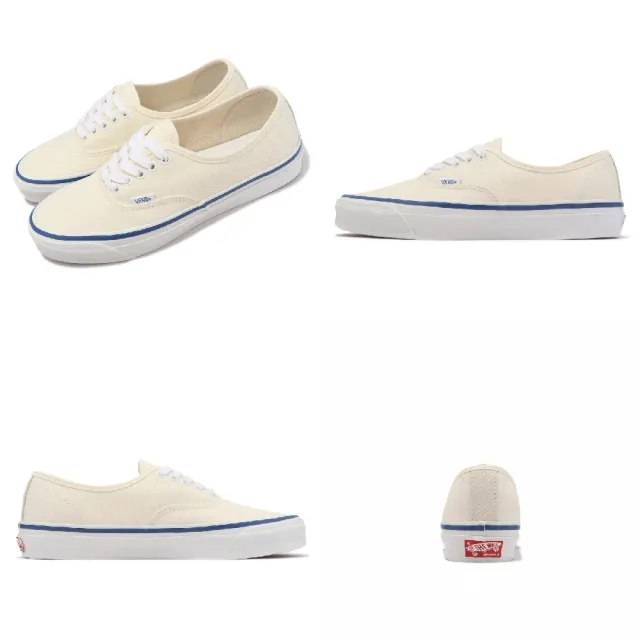 VANS】休閒鞋OG Authentic LX Vault 男鞋女鞋奶油白藍經典款帆布情侶鞋