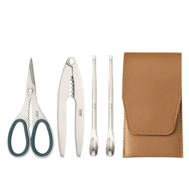 PUSH!】餐具304不鏽鋼吃蟹工具螃蟹工具大閘蟹工具蟹針蟹夾螃蟹鉗蟹叉