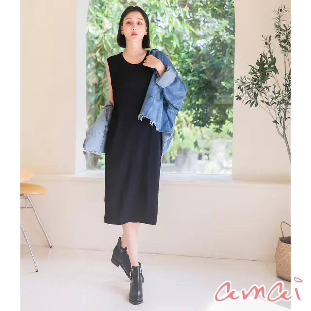 【amai】優雅百搭扣帶低跟短靴 粗跟短靴 襪靴 踝靴 短筒靴 粗跟 氣質 顯瘦 英倫風 大尺碼 GB887BK(黑色)