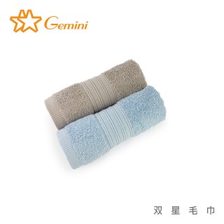 【Gemini 雙星】飯店級質紋緞檔系列(毛巾超值二入組)