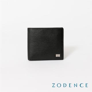 【ZODENCE 佐登司】ALGER進口牛皮4卡零錢袋短夾(黑)