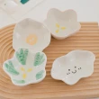 【MYUMYU 沐慕家居】可愛造型手繪陶瓷醬油小碟子 任選四入(醬料碟/小碟子/小菜碟)