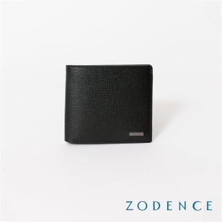 【ZODENCE 佐登司】BECK進口牛皮4卡零錢袋短夾(黑)