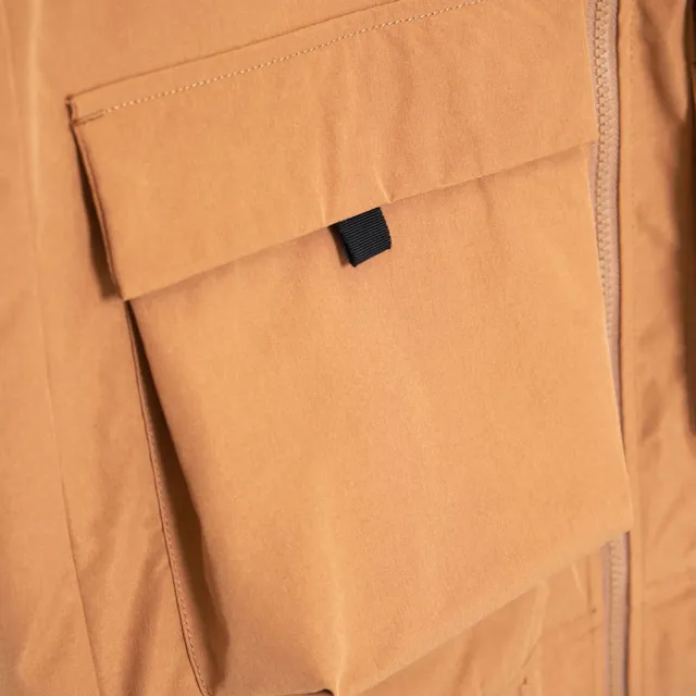 【5th STREET】男貼袋厚版印鋪棉外套-深咖啡