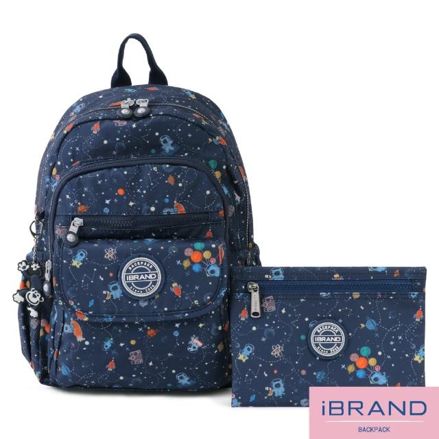 【iBrand】簡約輕盈尼龍多功能後背包(動物星球)