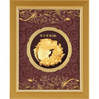 【開運陶源】純金金箔畫 -獨佔鰲頭(豐實系列 20 x 25cm)