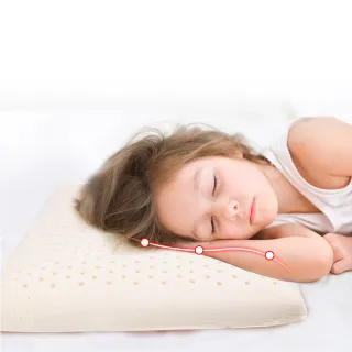 【ISHUR 伊舒爾】純天然兒童乳膠枕 贈專用枕套1入(枕頭 乳膠枕 完美支撐 兒童枕頭)