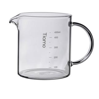 【Tiamo】玻璃咖啡下壺量杯 450ml-厚款(HG2182)