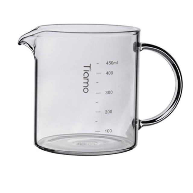 【Tiamo】玻璃咖啡下壺量杯 450ml-厚款(HG2182)