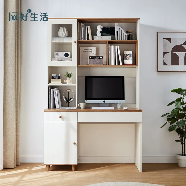 hoi! 好好生活 源氏木語布拉格橡木原木色單抽書桌0.6M