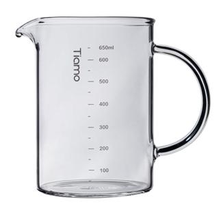 【Tiamo】玻璃咖啡下壺量杯 650ml-厚款(HG2183)