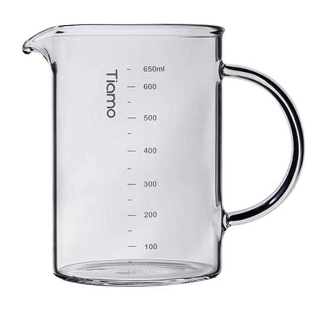 【Tiamo】玻璃咖啡下壺量杯 650ml-厚款(HG2183)