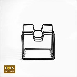 【HOLA】INK鐵製烤漆可調式鍋蓋架 黑