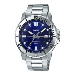 【CASIO 卡西歐】沉穩簡約指標錶(MTP-VD01D-2E)