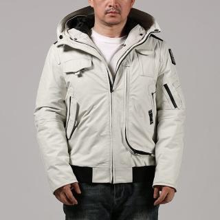 【巴黎精品】現貨+預購 真皮皮衣羽絨夾克(保暖連帽滑雪服黃牛皮短款男外套p1ay89)