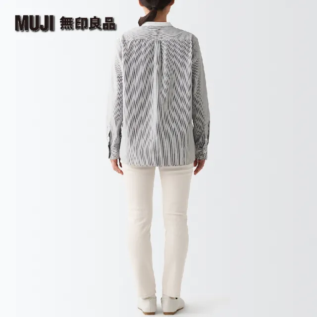 【MUJI 無印良品】女有機棉混彈性丹寧合身褲(原色)