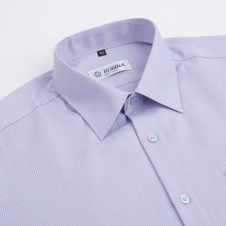 【ROBINA羅彼納】台灣製 時尚紳士 經典商務長袖襯衫(紫)