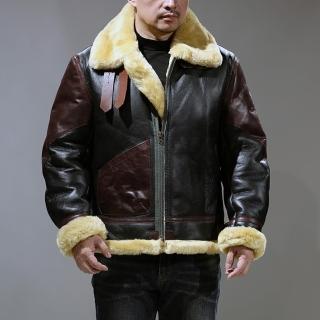 【巴黎精品】現貨+預購 真皮皮衣牛皮夾克(B3飛行服皮毛一體男外套p1ay76)