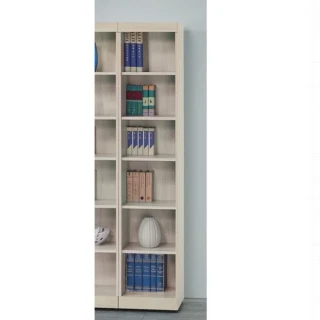 【AS雅司設計】尤妮絲2x6尺白栓木浮雕開放書櫃-40x33x180Hcm
