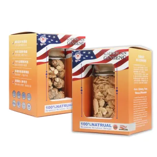 【美國許氏】燉補珍品花旗珍珠蔘+頂級蔘片富貴組(4兩片*1罐/4兩炮蔘*1)