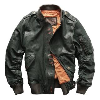 【巴黎精品】現貨+預購 真皮皮衣機車夾克(立領棒球服植鞣綿羊皮男外套3色p1ay68)