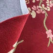 【Fuwaly】手工膠貝系列_KP朱紅羊毛地毯-200x300cm(精緻 羊毛 大地毯 中式 客廳地毯)