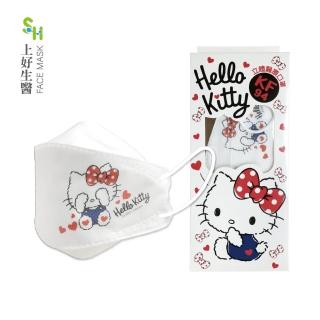 【S.H. 上好生醫】成人 Hello Kitty經典蝴蝶款 立體醫療防護口罩 10入裝(台灣製造 雙鋼印)