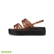 【Crocs】女鞋 Brooklyn厚底布魯克林細☆印花涼鞋(207639-20W)
