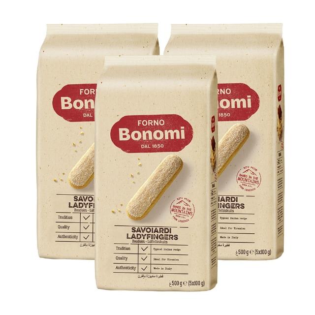 【Bonomi】義大利 姆指餅乾500g x3入(拇指餅乾 提拉米蘇  甜點)