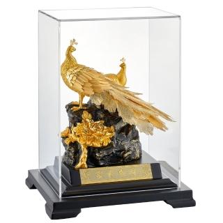 【開運陶源】招財純金箔禮品 小櫥窗 雞 鳳凰(天賜良緣 鳳凰於飛 富貴吉祥)