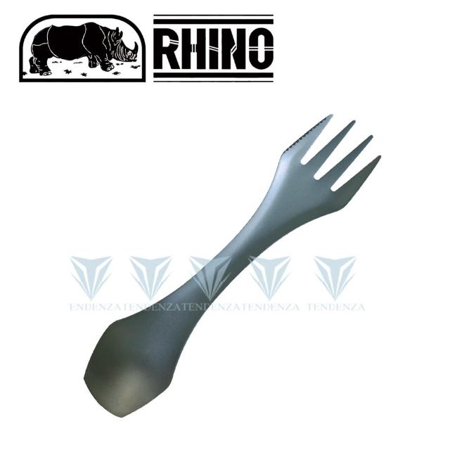 【RHINO 犀牛】鈦合金兩用湯叉(餐具組/露營/登山/野炊/湯叉)