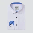 【Emilio Valentino 范倫提諾】嫘縈混紡長袖襯衫(白)