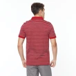 【NAUTICA】男裝質感條紋短袖POLO衫(紅)