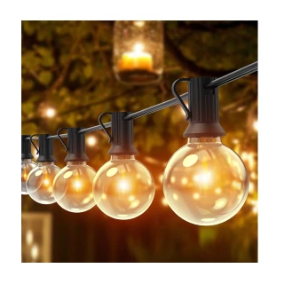 【AHOYE】防水鎢絲燈泡燈串 暖光3米10燈 插座供電(戶外燈條 燈飾)
