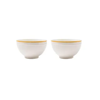 【韓國SSUEIM】RETRO系列極簡ins陶瓷湯碗2件組11cm(橘色)