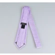 【EMPORIO ARMANI】EMPORIO ARMANI刺繡LOGO緹花光學圖真絲領帶(淡紫)