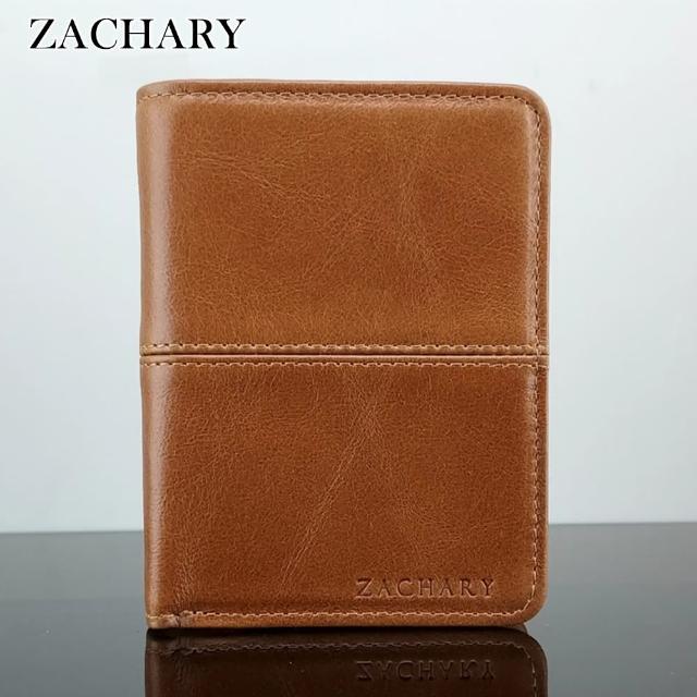 【ZACHARY】時尚油蠟牛皮短夾(CY2031)