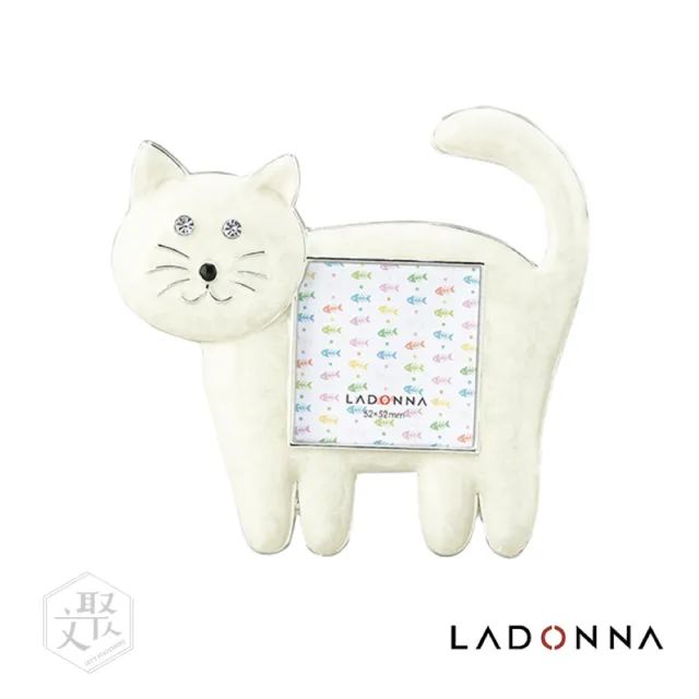 【LADONNA】簡單生活系列 白貓裝飾相框(原廠正貨)