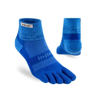 【Injinji】Trail野跑避震吸排五趾短襪-船塢藍NAA36(吸濕排汗 厚底防震 防腳底水泡 推薦鐵人襪)