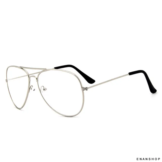 【ENANSHOP 惡南宅急店】飛行員眼鏡 顯小臉 細邊平光眼鏡 流行平光眼鏡-0030M