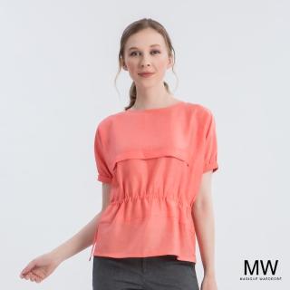 【MAGIQUE WARDROBE】造型領片鬆緊繫帶上衣(2色)